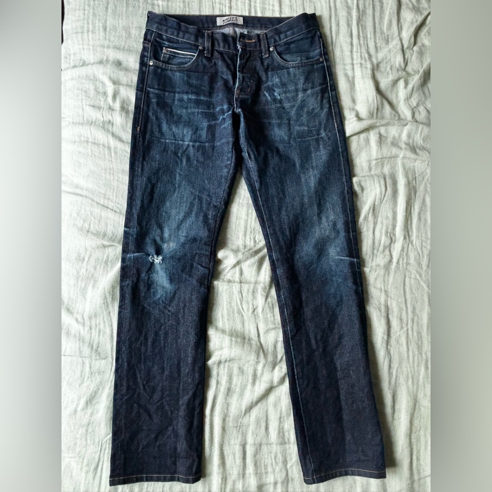 Naked & Famous Denim Men's 32 Skinny Guy Raw Selvedge 100% Cotton Straight Jeans